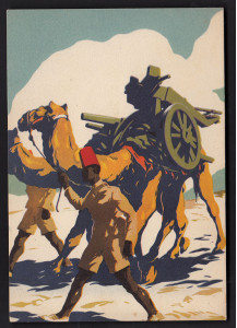 Cartolina d'epoca Artiglieria Indigena - Africa Orientale serigrafia perfetta